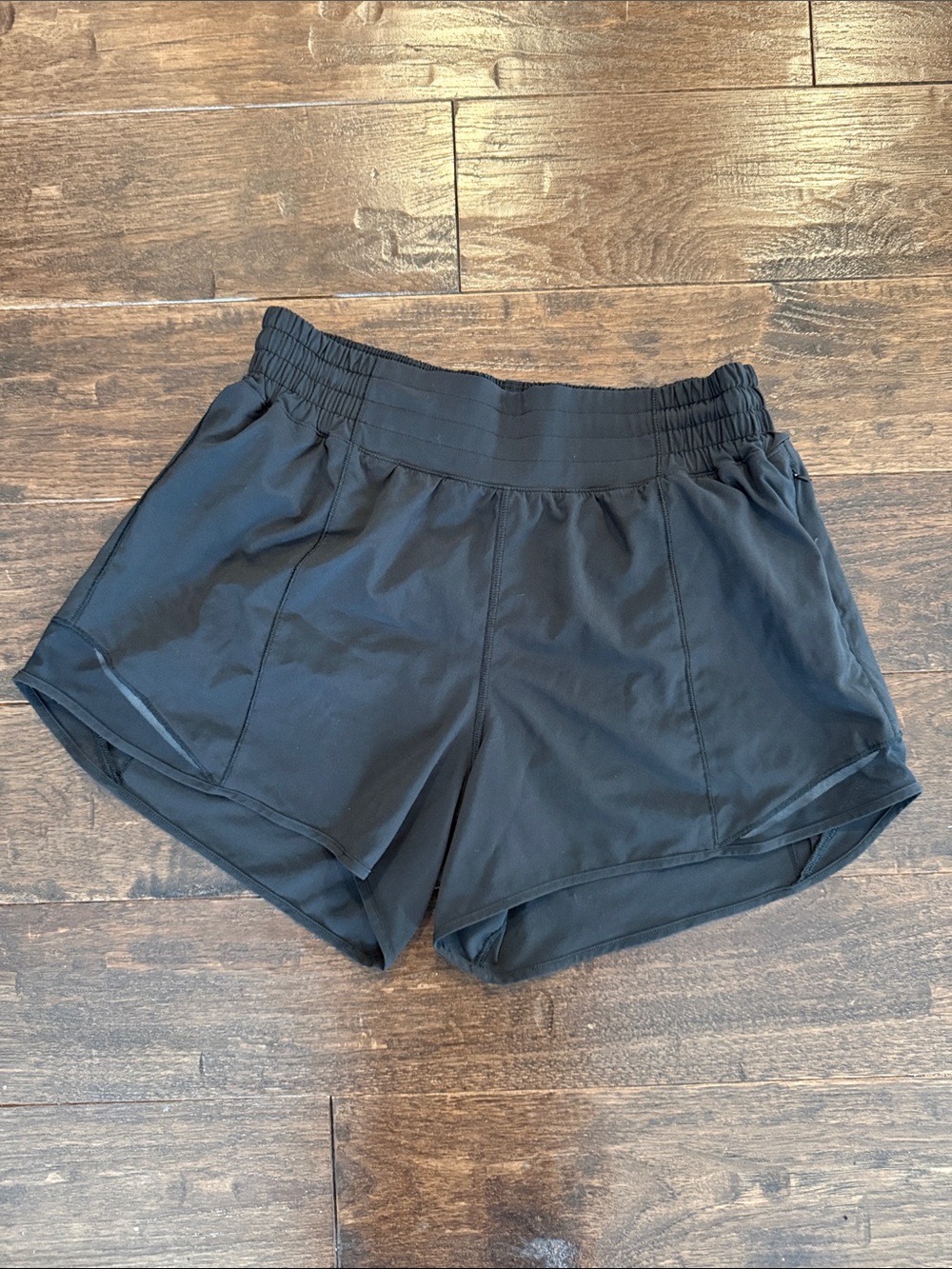 lululemon athletica Black Women's Run Short with Elastic Waistband
